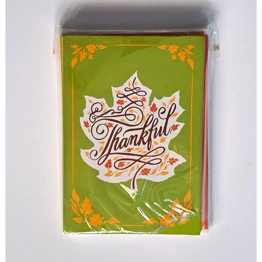 Hallmark Thanksgiving Greeting Cards 16ct Assorted Designs w/ Envelopes